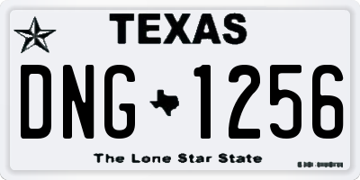 TX license plate DNG1256