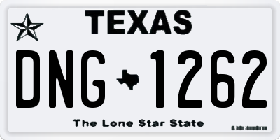 TX license plate DNG1262