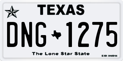 TX license plate DNG1275