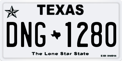 TX license plate DNG1280