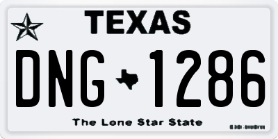 TX license plate DNG1286