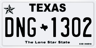 TX license plate DNG1302