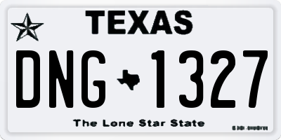 TX license plate DNG1327