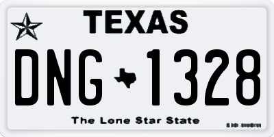 TX license plate DNG1328