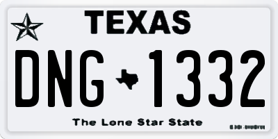 TX license plate DNG1332