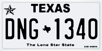 TX license plate DNG1340