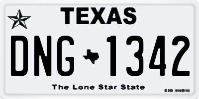 TX license plate DNG1342