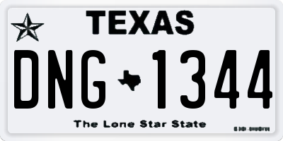 TX license plate DNG1344