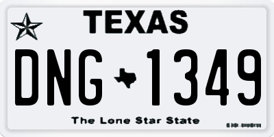 TX license plate DNG1349