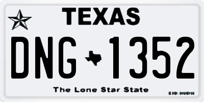 TX license plate DNG1352