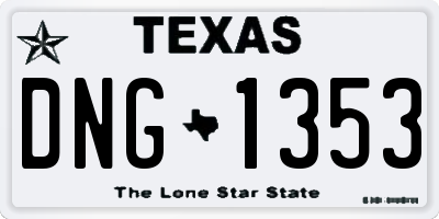 TX license plate DNG1353