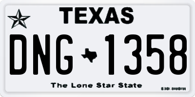 TX license plate DNG1358