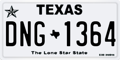TX license plate DNG1364