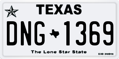 TX license plate DNG1369