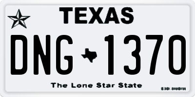 TX license plate DNG1370