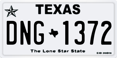 TX license plate DNG1372