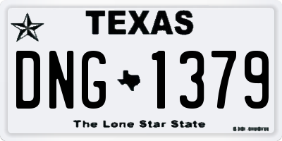 TX license plate DNG1379