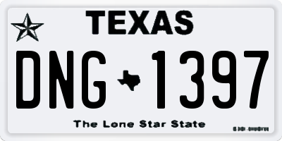 TX license plate DNG1397