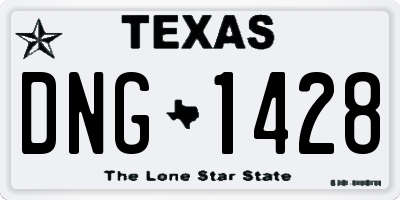 TX license plate DNG1428