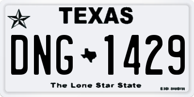 TX license plate DNG1429