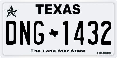 TX license plate DNG1432
