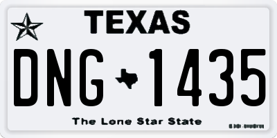 TX license plate DNG1435
