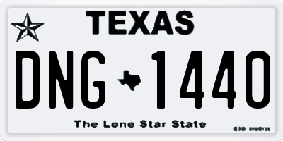 TX license plate DNG1440