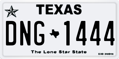 TX license plate DNG1444