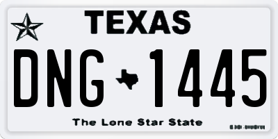 TX license plate DNG1445