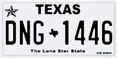 TX license plate DNG1446