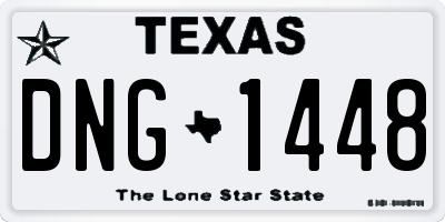 TX license plate DNG1448