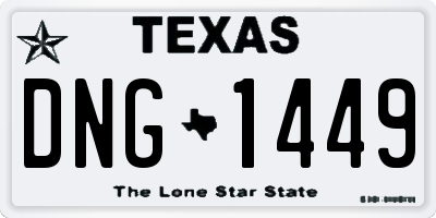 TX license plate DNG1449