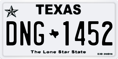 TX license plate DNG1452