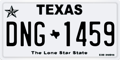 TX license plate DNG1459