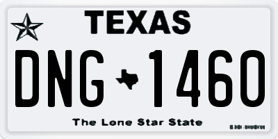 TX license plate DNG1460