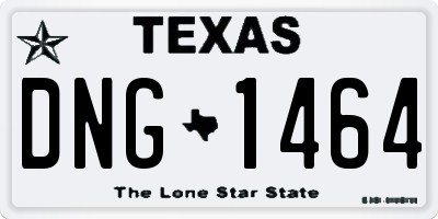 TX license plate DNG1464