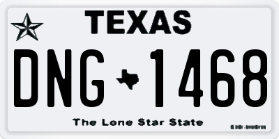 TX license plate DNG1468