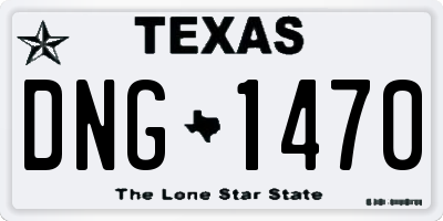 TX license plate DNG1470