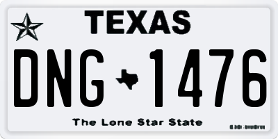 TX license plate DNG1476