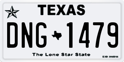 TX license plate DNG1479