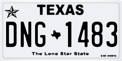 TX license plate DNG1483