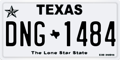 TX license plate DNG1484