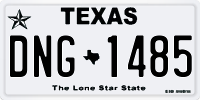 TX license plate DNG1485