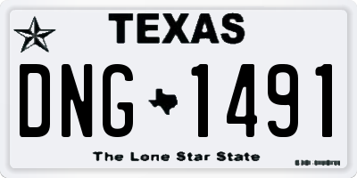 TX license plate DNG1491