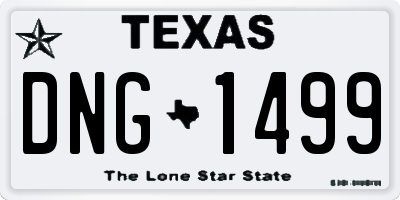 TX license plate DNG1499