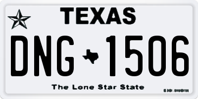 TX license plate DNG1506
