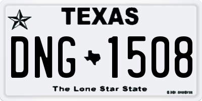 TX license plate DNG1508
