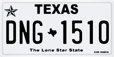 TX license plate DNG1510