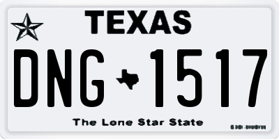 TX license plate DNG1517