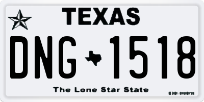 TX license plate DNG1518